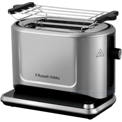 Russell Hobbs Toaster 26210-56 Attentiv | 2-Scheiben | Colour-Sense | breite Schlitze | Touch | 1640W | Edelstahl