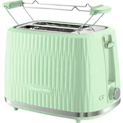 Russell Hobbs Toaster Eden 27374-56 | 2 Scheiben | Auftau- & Aufwärmfunktion | Brötchenaufsatz | Pistazie
