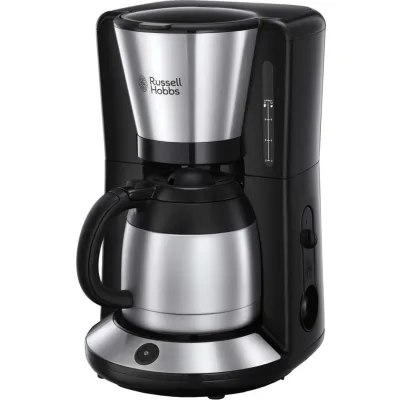 Russell Hobbs Filterkaffeemaschine 24020-56 | 1L Thermokanne | 8 Tassen | WhirlTech | Edelstahl/Schwarz