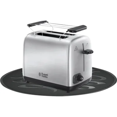 Russell Hobbs Toaster 24080-56 Adventure | 2 Scheiben | Edelstahl | Brötchenaufsatz | 850W | Schwarz