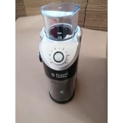 Russell Hobbs Kaffeemühle 23120-56 | Elektrisch | Scheibenmahlwerk | Mahlgrad einstellbar | 140W | 100g | Schwarz, B-Ware