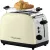 Bild: Russell Hobbs Toaster 26551-56 | 2-Scheiben | extra breite Schlitze | Brötchenaufsatz | Auftaufunktion | Creme