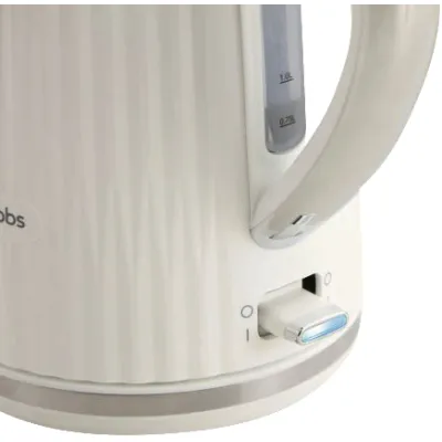 Russell Hobbs Wasserkocher Eden 27360-70 | 1,7L | 2400W | Edelstahlakzente | Kalkfilter herausnehmbar | Weiss