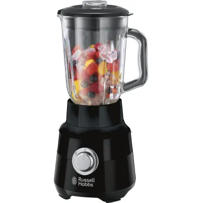 Russell Hobbs Standmixer 24722-56 | 1,5l Glas | 650W | 2 Stufen | Impuls | 4-Flügel-Messer | matt schwarz