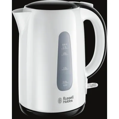 Russell Hobbs Wasserkocher 25070-70 | 1,7l | 2200W | kabellos | Kalkfilter | weiß/schwarz
