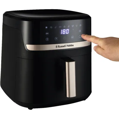 Russell Hobbs Heißluftfritteuse SatisFry 27630-56 | Airfryer 8,3L | 1.800 Watt | 9 Programme | Touch | Schwarz