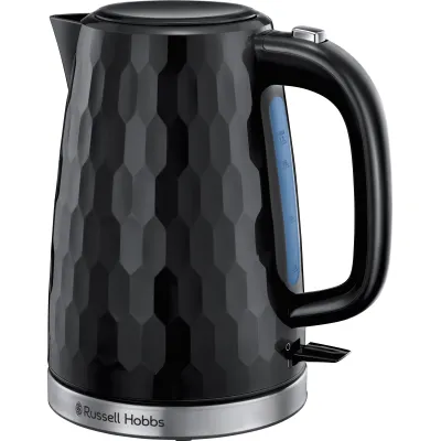Russell Hobbs Wasserkocher 26051-70 Honeycomb | 1,7 l | 2400 Watt | schnurlos | Kalkfilter | 360° Sockel | Schwarz
