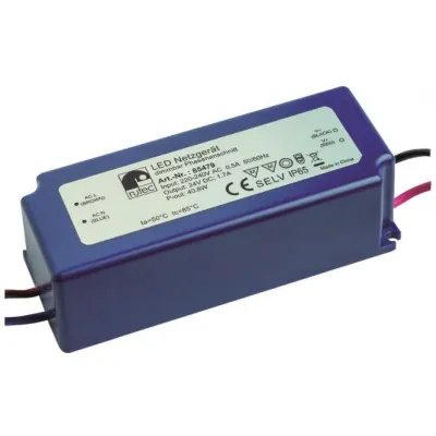 RUTEC LED Netzgerät 85479 | LED-Trafo 24V 40W dimmbar | IP65 | Konstantspannung | Innen/Außen | 108x44x32mm