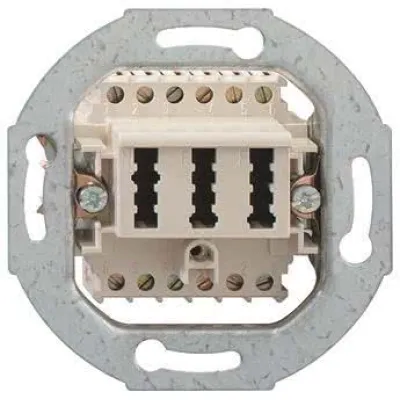 Rutenbeck TAE-Anschlussdose | 2x6/6 NFF | UP | 3-fach | Schraubkontakte | reinweiß RAL 9010