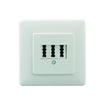 Rutenbeck TAE-Anschlussdose 3x6 NFN UP | 1 Telefon & 2 Zusatzgeräte | Schraubkontakte | reinweiß RAL9010