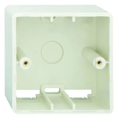 Rutenbeck Aufputzgehäuse 13510503 | UAE-Cat.5e+6 ApG | 80x80x46 mm | Kunststoff | IP20 | perlweiß RAL 1013