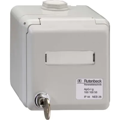 Rutenbeck Aufputzgehäuse ApG-I-KS g 13910556 | 2-fach Modulaufnahme | IP44 | Kunststoff | schlagfest | grau RAL 7035