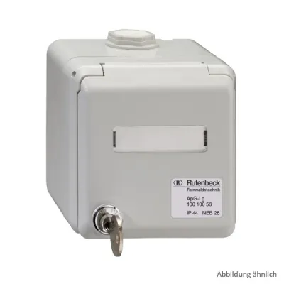 Rutenbeck Aufputzgehäuse ApG-I-KS g 13910556 | 2-fach Modulaufnahme | IP44 | Kunststoff | schlagfest | grau RAL 7035
