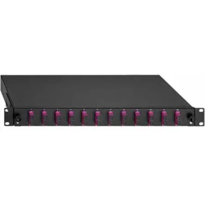 RUTENBECK Spleissbox 2280306120 | 19" Rack 1HE | 12x SC-Duplex | OM4 Multimode 50/125 | mit Pigtails | schwarz RAL9005