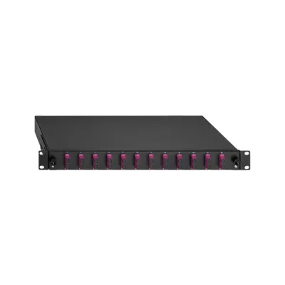 RUTENBECK Spleissbox 2280306120 | 19" Rack 1HE | 12x SC-Duplex | OM4 Multimode 50/125 | mit Pigtails | schwarz RAL9005