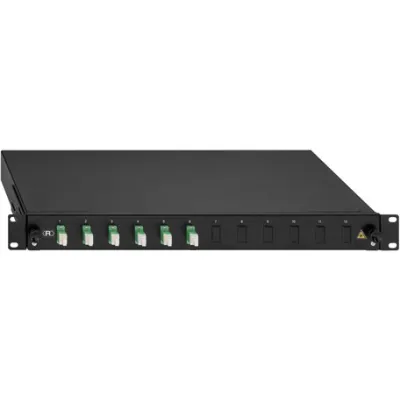 Rutenbeck Spleissbox 19" 1HE 2280304060 | LC-Duplex 6 Port OS2 APC | ausziehbar | Pigtails enthalten | schwarz RAL9005