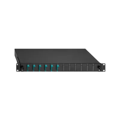 Rutenbeck Spleissbox 19" 1HE 2280305060 | 6x SC-Duplex | OM3 Multimode 50/125µm | ausziehbar | mit Pigtails | schwarz