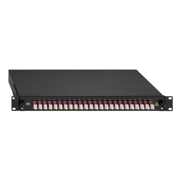 Rutenbeck Spleissbox 2280301240 | 24x LC-Duplex | OM4 50/125 | 19" 1HE Rack | mit Pigtails | schwarz