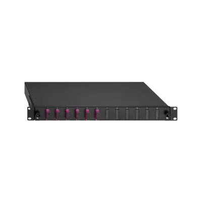 Rutenbeck Spleissbox 19" 1HE 2280306060 | LWL Patchpanel | 6x SC-Duplex | OM4 Multimode | ausziehbar | schwarz RAL9005