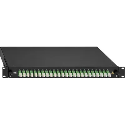 RUTENBECK Spleissbox 2280302240 | 19" 1HE | LC-Duplex 24 Port | OM5 Multimode | ausziehbar | Pigtails inkl. | schwarz