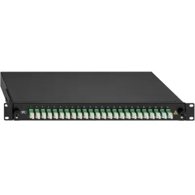 RUTENBECK Spleissbox 2280304240 | 19 Zoll 1HE | 24x LC-Duplex OS2 APC | Singlemode | schwarz | ausziehbar | mit Pigtails