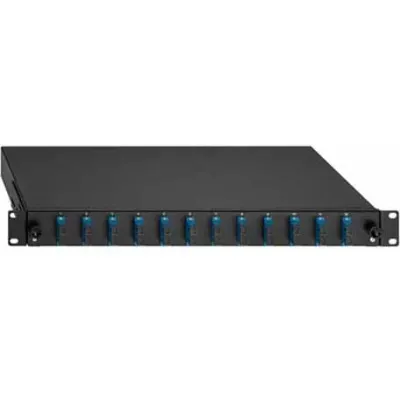 RUTENBECK Spleissbox 2280308240 | 19" 1HE Patchpanel | 24x SC-Duplex | Singlemode OS2 | ausziehbar | schwarz