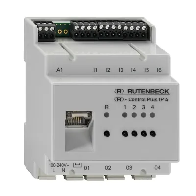 Rutenbeck Fernschaltgerät Control Plus IP 4 | 700802615 | 4x16A | 6 Eingänge | DIN-Schiene | RJ45