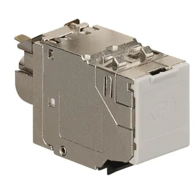 Rutenbeck Cat 8.1 Keystone Modul 13900308 | RJ45 Buchse | 40Gbit | geschirmt | PoE+ | Class I