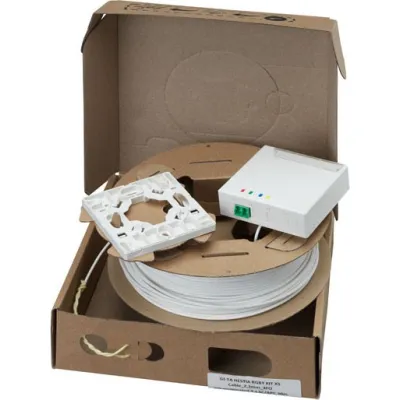 RUTENBECK FTTH-Anschlussset 228120030 | LC-D Kupplung SM/APC | 30m G657A2 | 4 Fasern | Weiß