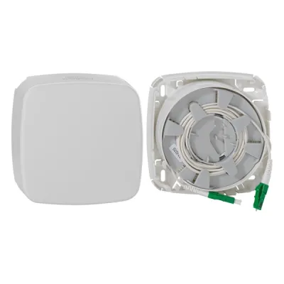Rutenbeck Kabelverlängerungsbox NE5 228051720 | FTTH-Verlängerungsset LC OS2 APC | 20m | Fusionsspleiß | IP20 | weiß