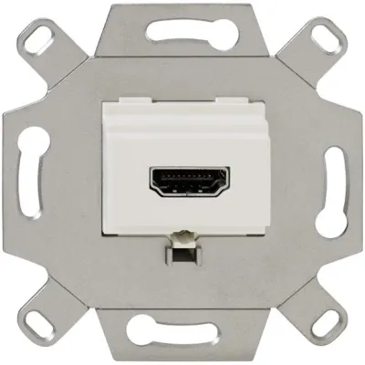Rutenbeck HDMI-Anschlussdose KM-HDMI Up | 1-fach Unterputz | 20 Schraubkontakte | reinweiß RAL 9010