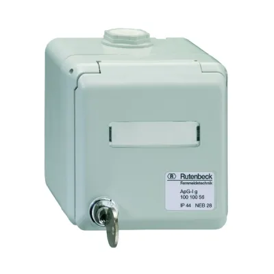 Rutenbeck Aufputzgehäuse ApG-I | IP44 | schlagfest | lichtgrau RAL 7035 | für UAE/RJ45-Doppeldosen
