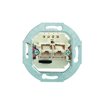 Rutenbeck Anschlussdose | IAE/UAE | 2x RJ45 4-polig | UP | ISDN Cat.3 | abschaltbar | perlweiß RAL1013