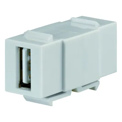Rutenbeck Keystone Modul KMK-USB rw 17010651 | USB-A Buchse/Buchse | USB 2.0 | für Montageadapter | reinweiß RAL 9010