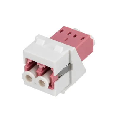 Rutenbeck LC-D Keystone Modul KMK-LC-D OM4 228080100 | LWL-Kupplung Multimode | Duplex | Keramik | einrastend | violett