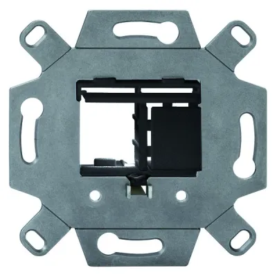 Rutenbeck Montageadapter KMK-MA Up 17000065 | Keystone-Modul 1- oder 2-fach | Unterputz | Tragring | schwarz