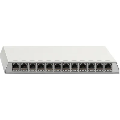 Rutenbeck Patchpanel 10 Gigabit PP-Cat.6A | 23611112 | 12x RJ45 | geschirmt | Aufputz | LSA-Anschluss | weiß RAL9010