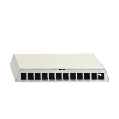 Rutenbeck Patchpanel PP-UM A-12 Ap rw | 23911116 | 12 Ports RJ45 Cat6 | geschirmt | Aufputz | weiß RAL9010
