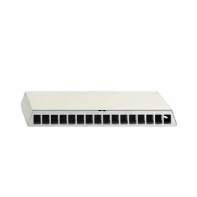 Rutenbeck Patchpanel PP-UM A-16 | 23911115 | 16 Port RJ45 Cat6 geschirmt | Tisch-/Wandmontage | weiß RAL9010