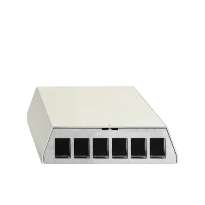Rutenbeck Patchpanel PP-UM A-6 Ap rw 23911106 | 6 Port Cat6 | RJ45 | geschirmt | Aufputz | Hutschiene | weiß RAL9010