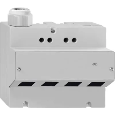 Rutenbeck Spleissbox 4FX REG 228020000 | LWL-Patchpanel Keystone | DIN-Hutschiene 4-fach | IP20 | Metall grau