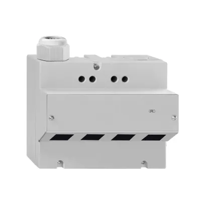 Rutenbeck Spleissbox 4FX REG 228020000 | LWL-Patchpanel Keystone | DIN-Hutschiene 4-fach | IP20 | Metall grau