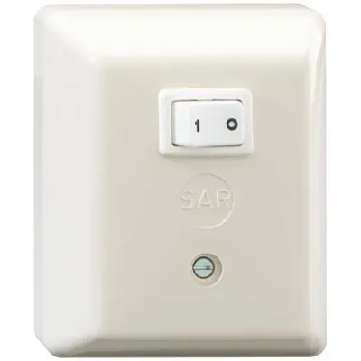 Rutenbeck Starkstromanschaltrelais SAR Ap 50010102 | Relais für Telefonleitung | 8A 230V | Aufputz | perlweiß