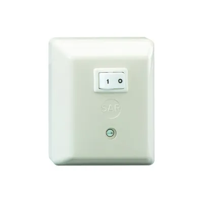 Rutenbeck Starkstromanschaltrelais SAR Ap 50010102 | Relais für Telefonleitung | 8A 230V | Aufputz | perlweiß