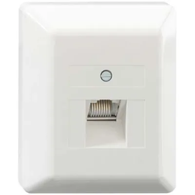 Rutenbeck Anschlussdose UAE 8(8) Ap | 13010129 | 1-fach Cat3 RJ45 Aufputz | 8-polig | Schraubklemmen | reinweiß RAL9010