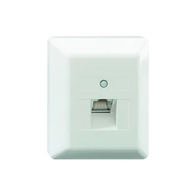 Rutenbeck Anschlussdose UAE 8(8) Ap | 13010129 | 1-fach Cat3 RJ45 Aufputz | 8-polig | Schraubklemmen | reinweiß RAL9010