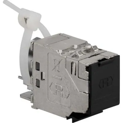 Rutenbeck UM-Cat.6A iso 25/10G 13900310 | Keystone RJ45 Buchse | Cat.6A | 25GBit/s | geschirmt | PoE+ | Silber