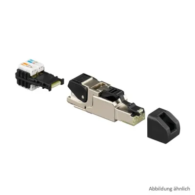 Rutenbeck Universalstecker US-Cat.6A iso A | RJ45 Stecker feldkonfektionierbar | 10 Gbit | PoE++ | IP20