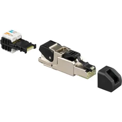 Rutenbeck Universalstecker US-Cat.6A iso A | RJ45 Stecker feldkonfektionierbar | 10 Gbit | PoE++ | IP20