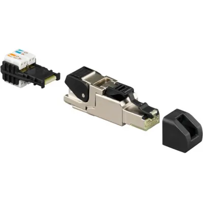 Rutenbeck US-Cat.6A RJ45 Stecker | feldkonfektionierbar | geschirmt | AWG 27-22 | PoE++ geeignet